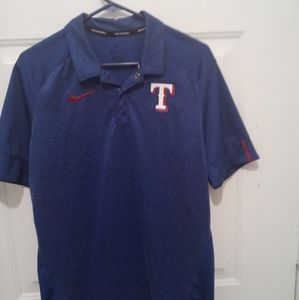 Nike Dri Fit Texas Rangers Short Sleeve Polo- M